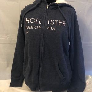 Hollister Sherpa lined Zip Up Hoodie